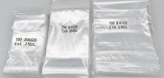 300 Bags 2mil Clear Assortment 3 Large Sizes 4×6 5×8 6×9 Reclosable 100 @ Size