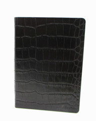 United States Travel Journal 6″ Soft Leather Cover Graphic Image Crocodile BLACK