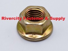 M12-1.25 JIS Flange Nuts Small Hex M12x1.25 Nut 12mm x 1.25 Serrated Flange 10.9