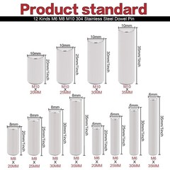 120pc Cylindrical Dowel Pins Assortment