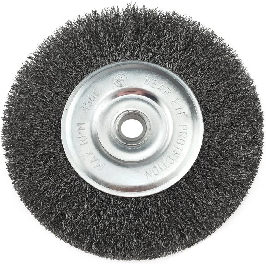 Durable 8-Inch x 5/8 Arbor Wire Wheel – Coarse Carbon Steel for Rust Removal