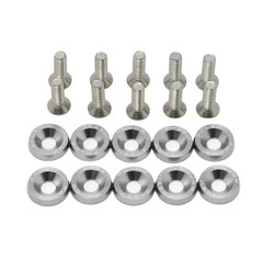 10pcs M6 Aluminum Fender Washer & Bolt Set for Bumper Engine License Plate – NEW