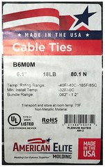 (100) Black 6″ Inch Nylon Cable Wire Wrap Zip Ties 18 LBS UV Resistant – USA