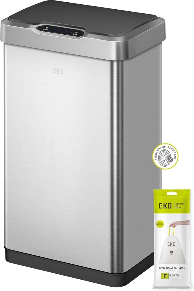 EKO Mirage-T 50L Touchless Motion Sensor Trash Can Stainless