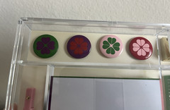 Kate Spade New York Colorblock Tackle Box Shamrock Pink Green Desk Office Kit