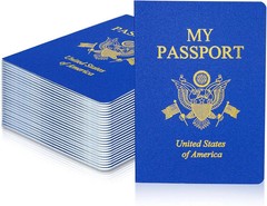 10 Pcs Blank Passport Notebook Blue Passport Book Fake Passport Travel Journal S