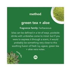 Method 00362 10 oz Foaming Hand Wash – Green Tea and Aloe Scent New