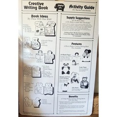 VTG Clown SHAPES ETC Creative Writing Book 10 Jumbo Sheets Art Paper NOS 1987 *