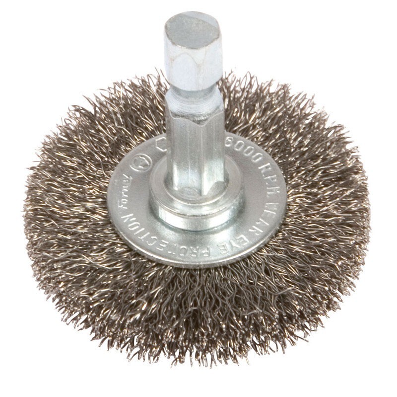 Forney 1-1/2 in. Crimped Wire Wheel Brush Metal 1/4 in hex Shank 6000 rpm 1 pc