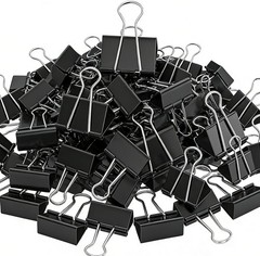 200 Count Binder Clips Assorted Sizes, 4 Sizes Large, Medium, Small, Mini, Metal