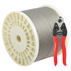 TECSPACE 350ft Length 1/8” 316 Stainless Steel Wire Rope for Railing Decking US