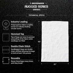 (5) Contractor Bags – 6 Mil – 31″ x 45″ – Garbage Dumpster Bag Trash Sandbags
