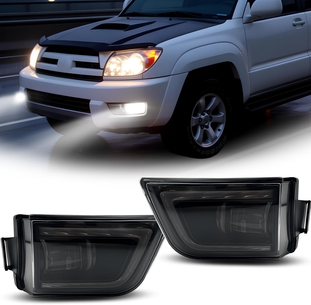 LED Fog Lights Assembly For 2003-2005 Toyota 4Runner, A Pair of Front Fog Lamps
