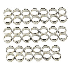1/2 inch PEX Stainless Steel Clamp Cinch Rings Crimp Pinch Fitting 40 pcs