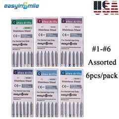 10packs Endo Dental Pesso Reamers/Glidden Gates Spiral Burs Root Canal Drill 1-6