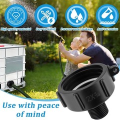 IBC Tote Tank Hose Adapter 2″ Coarse Thread to 3/4″ Garden Hose Connector