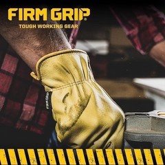 NWT Firm Grip Full Grain Deerskin Leather Work Gloves Size Med (5137) Heavy Duty