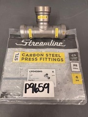 Streamline STL-G Press x Press x Press Carbon Steel 1½” Fitting Tee # CP04084G