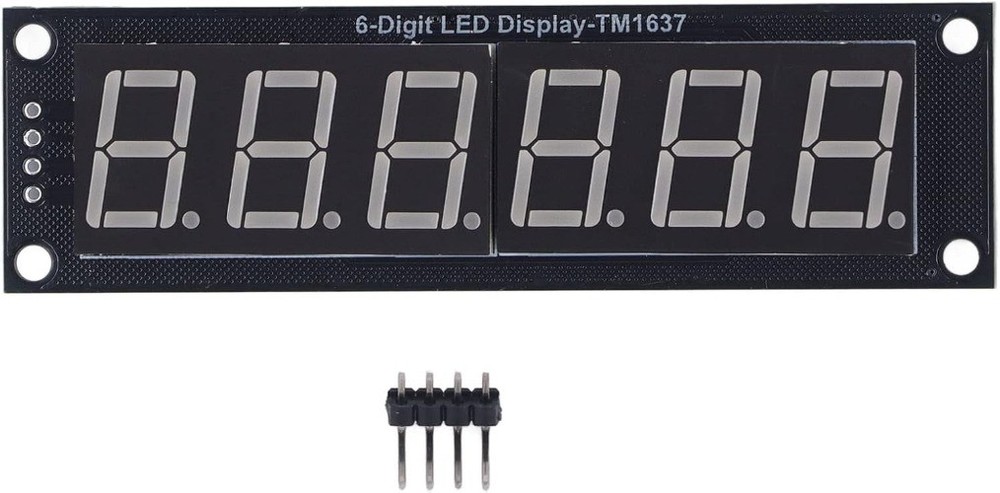 TM1637 Driver 6 Digit 7 Segment LED Digital Tube Display Module Clock Module