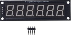 TM1637 Driver 6 Digit 7 Segment LED Digital Tube Display Module Clock Module