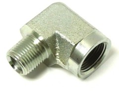 3/4″ Male NPTF x 3/4″ Female NPTF 90° Elbow Plated Steel Hydraulic <5502-12-12