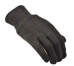 Heavy Weight 9OZ. Cotton Brown Jersey Work Gloves Knit Wrist Sold by Dozen (12