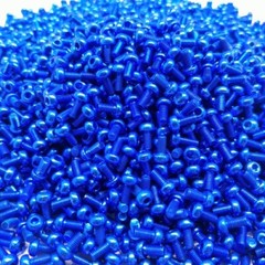 M3 x 6/8/10mm Screws – 7075-T651 Aluminum Alloy Colored Blue – ( 10 pcs ea)