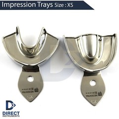 Dental Autoclavable Metal Impression Trays Set Box Upper Lower XS, S, M, L, XL