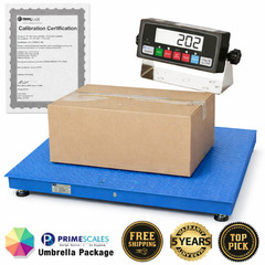 New Prime Scale 10,000lb x1lb 5’x5′ (60″x60″) Floor Scale/ Pallet Scale w/ Ramp