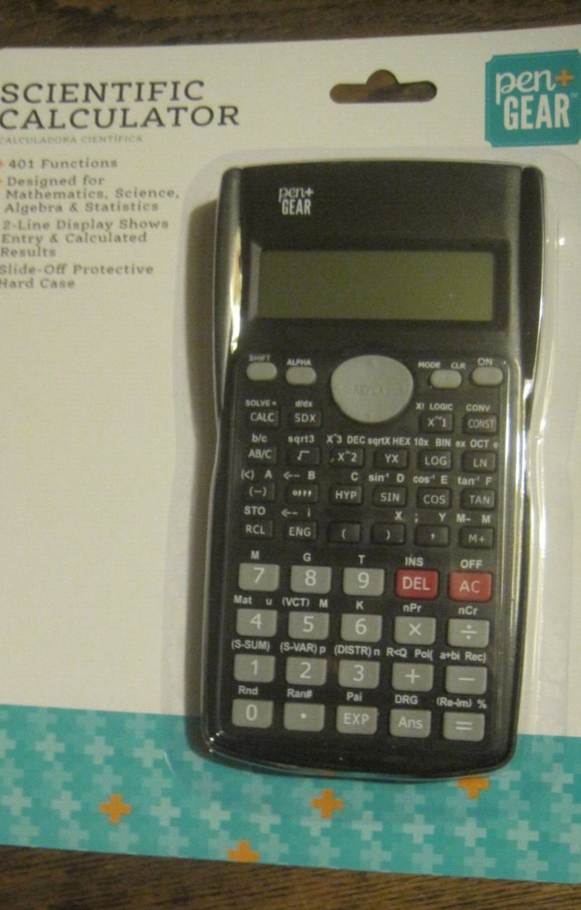 NEW Pen+Gear Non-Programmable Scientific Calculator 401 Functions w/HARD CASE