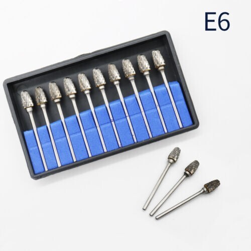 10 PCS Tungsten Carbide Dental Acrylic Bur Drill 2.35mm for Teeth Handpiece