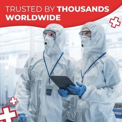 Disposable Microporous Coated Coverall Suit with Elastic Wrists, Elastic Ankl…