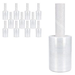 5″ in x 1000FT 80 Gauge Extended Core Stretch Shrink Film Hand Wrap 12 Rolls