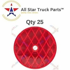 Red Class A 3-3/16″ Round Reflector with Center Mounting Hole 2x 10x 25x