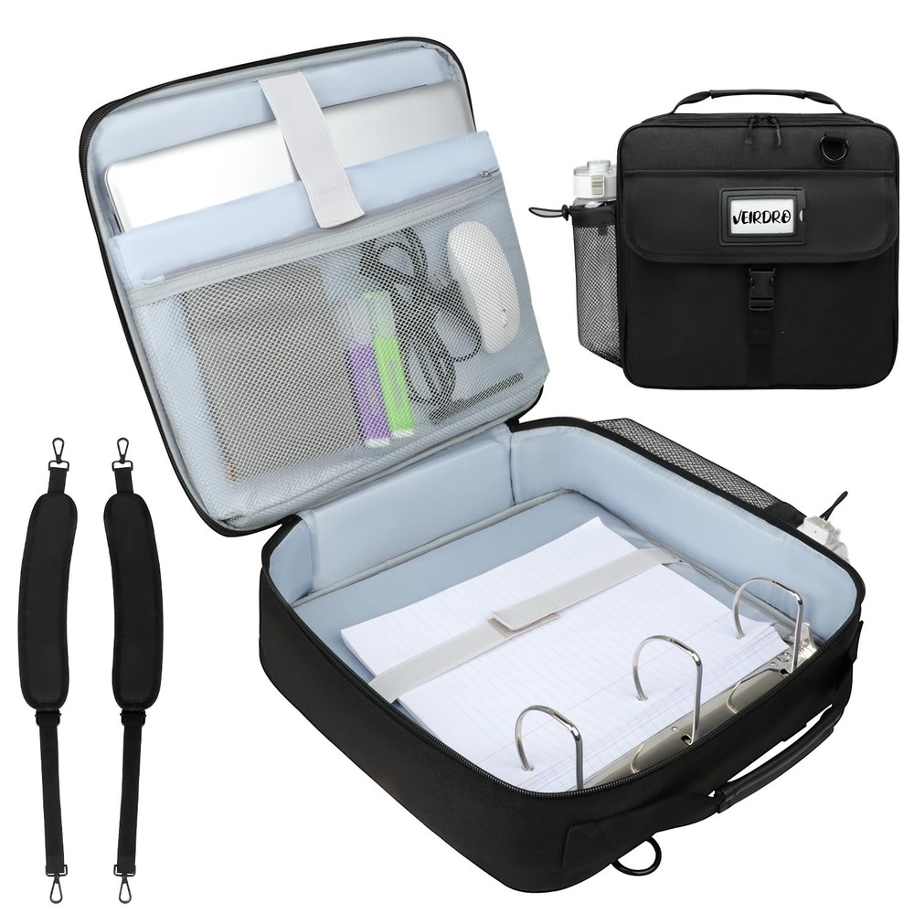 3″ D-Ring Zipper Binder Backpack 700 Sheets Capacity 13″ Laptop Compartment Bag