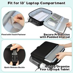 3″ D-Ring Zipper Binder Backpack 700 Sheets Capacity 13″ Laptop Compartment Bag