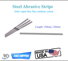 Dental Steel Abrasive Strips corundum, diamond, L: 150mm, Coarse, Medium, Fine