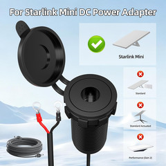 Starlink Mini Cable 32.8Ft with 12V-24V to 20V Step up Pass through Kit, Starlin