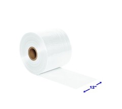 12″ x 725′ Clear Poly Tubing Tube Plastic Bag Polybags Custom Bags on Roll 6 ML