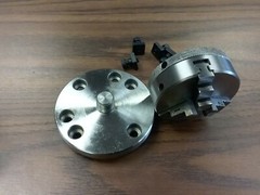 4″ PRECISION TILTING ROTARY TABLE w. 3″/65mm 3-jaw chuck Part#TTSK-100CK- NEW