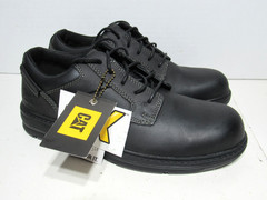 Caterpillar Oversee Oxford Steel Toe Work Shoe Black Leather SRX Mens Size 8.5 W
