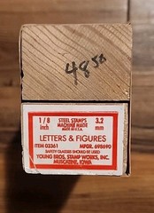 Brand New Young Brothers 1/8” Steel Stamps Set Alphanumeric Letters & Numbers