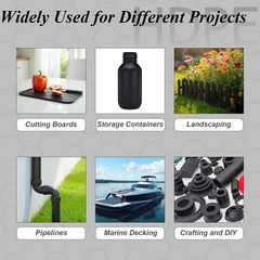 HDPE Block Black HDPE Plastic Sheet 3” X 12” X2” (50Mm Thick) High Density Po
