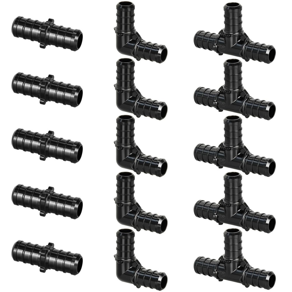 1/2″ Poly PPSU Barb Crimp PEX Fitting, 15pcs Fitting Combo,