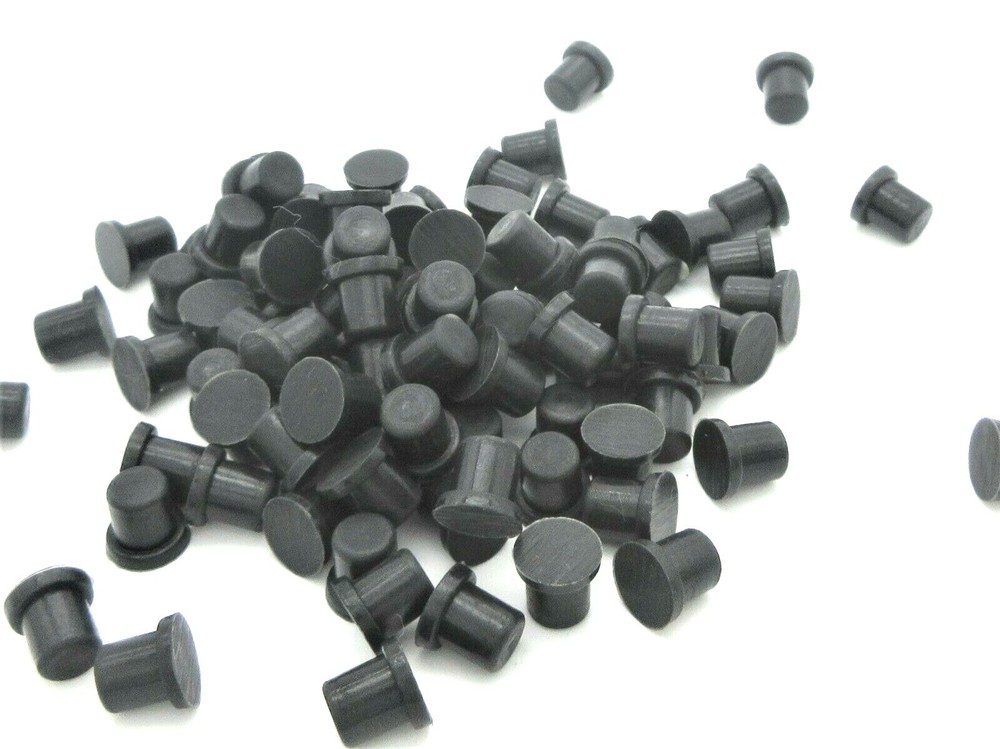 1/4” Rubber Hole Plugs Push In Stem Bumper 20 per package