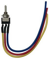 Mini Heavy Duty Metal Toggle Switch ON-OFF-ON 3A 250V SPDT W/ 6″ Leads