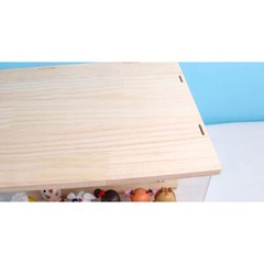 Stylish Wood & Acrylic Display Shelf for Organizing Small Items