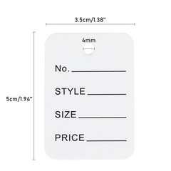 jijAcraft 1000Pcs Price Tags, White Clothing Tag for Retail, Small Kraft Pape…