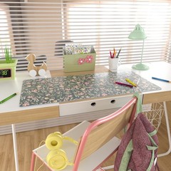 Colorful Star Large Mouse Pad, PU 31.5L x 15.7W inches, Ditsy Floral Print