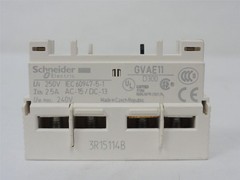 230771 New-No Box; Schneider GVAE11 Aux Contact block; 1NO/1NC; 2.5A